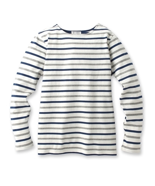 THE SHOP TK （ザ ショップ ティーケー ）の「バスクボーダーシャツ（Tシャツ/カットソー・メンズ・ブルー系1/ネイビー/グレー/ブルー/グレー系1/レッド・03/02/04）」の3枚目の写真