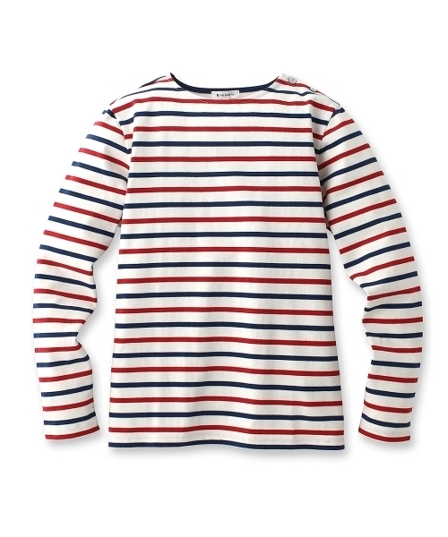 THE SHOP TK （ザ ショップ ティーケー ）の「バスクボーダーシャツ（Tシャツ/カットソー・メンズ・ブルー系1/ネイビー/グレー/ブルー/グレー系1/レッド・03/02/04）」の6枚目の写真