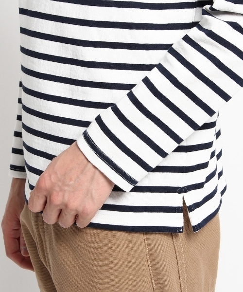 THE SHOP TK （ザ ショップ ティーケー ）の「バスクボーダーシャツ（Tシャツ/カットソー・メンズ・ブルー系1/ネイビー/グレー/ブルー/グレー系1/レッド・03/02/04）」の8枚目の写真