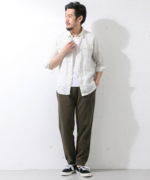 URBAN RESEARCH DOORS MENS（アーバンリサーチ ドアーズ メンズ）の「DOORS リップルイージーパンツ（その他パンツ・メンズ・ヘザ－グレー/ブラック/カーキ・38/40）」の21枚目の写真