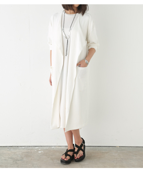 SLY(スライ)の「SEED STITCH GOWN-S(カーディガン/ボレロ・レディース・トップグレー/ブラック/グリーン系その他/ホワイト・FREE)」の2枚目の写真