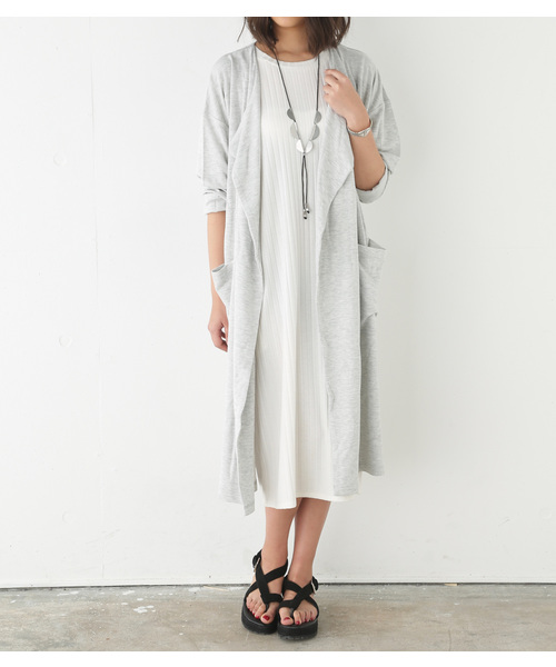 SLY(スライ)の「SEED STITCH GOWN-S(カーディガン/ボレロ・レディース・トップグレー/ブラック/グリーン系その他/ホワイト・FREE)」の3枚目の写真