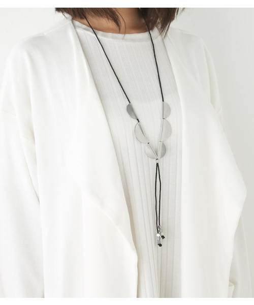 SLY(スライ)の「SEED STITCH GOWN-S(カーディガン/ボレロ・レディース・トップグレー/ブラック/グリーン系その他/ホワイト・FREE)」の7枚目の写真