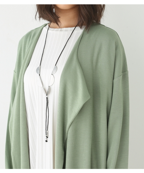 SLY(スライ)の「SEED STITCH GOWN-S(カーディガン/ボレロ・レディース・トップグレー/ブラック/グリーン系その他/ホワイト・FREE)」の11枚目の写真