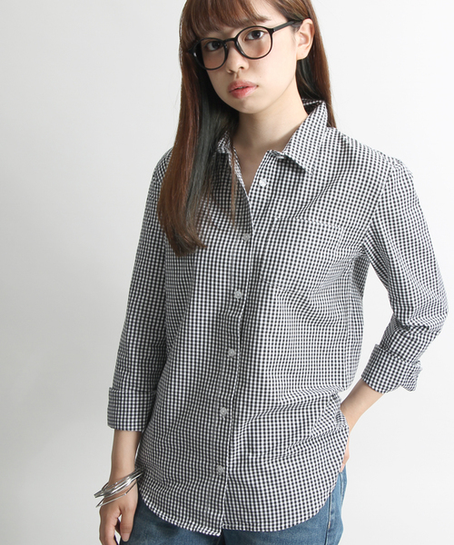 WEGO（ウィゴー）の「WEGO/ベーシックシャツ（シャツ/ブラウス・レディース・ブラック系その他2/ライトピンク/ホワイト・FREE）」の2枚目の写真