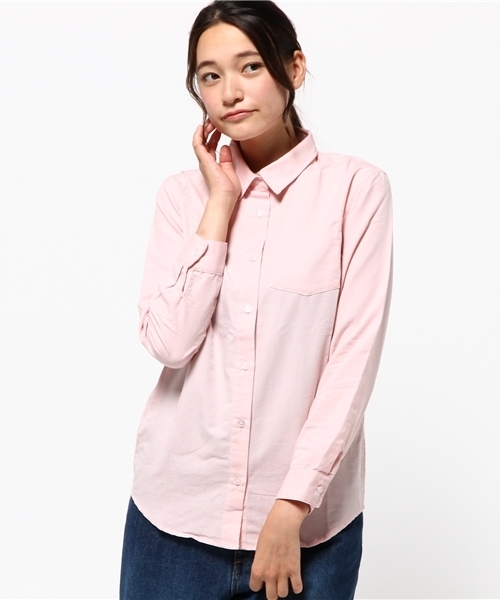 WEGO（ウィゴー）の「WEGO/ベーシックシャツ（シャツ/ブラウス・レディース・ブラック系その他2/ライトピンク/ホワイト・FREE）」の15枚目の写真