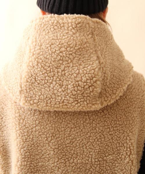 coen(コーエン)の「フーデッドボアベスト(ベスト・レディース・ベージュ/ネイビー・MEDIUM/LARGE)」の8枚目の写真