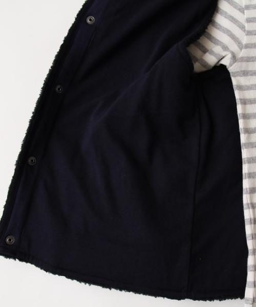 coen(コーエン)の「フーデッドボアベスト(ベスト・レディース・ベージュ/ネイビー・MEDIUM/LARGE)」の10枚目の写真