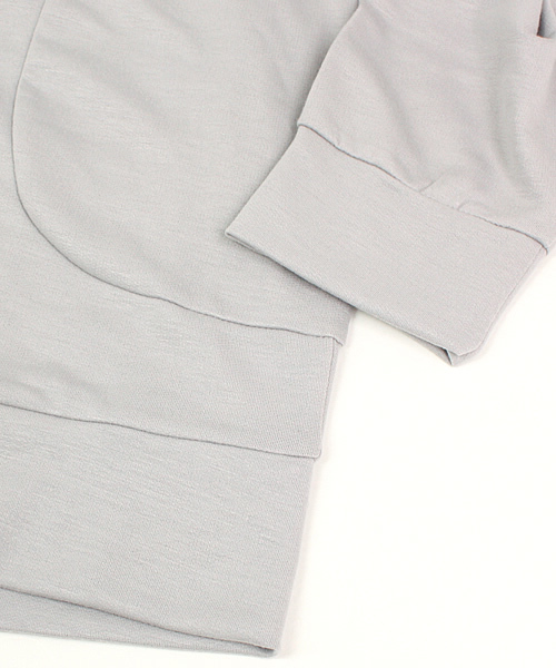 Ray BEAMS（レイビームス）の「Ray BEAMS / 変形裏毛スタンドZIPパーカ（パーカー・レディース・グレー/ブラック・ONE SIZE）」の7枚目の写真