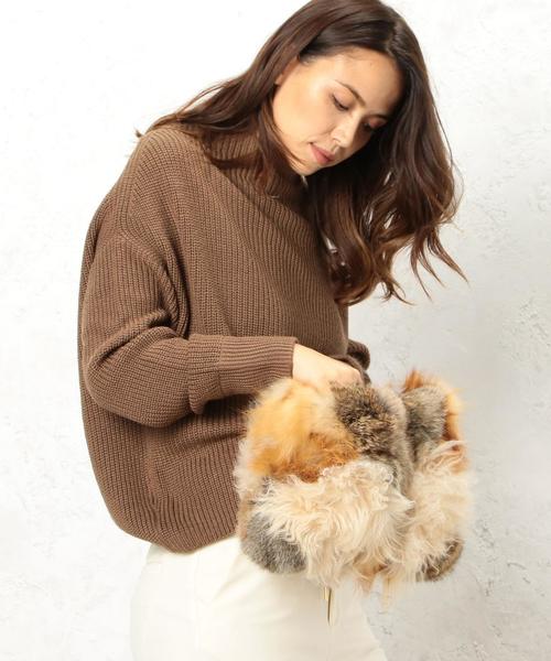 green label relaxing(グリーンレーベルリラクシング)の「KC FUR CLT バッグ(ショルダーバッグ・レディース・ブラック/ベージュ・FREE)」の9枚目の写真
