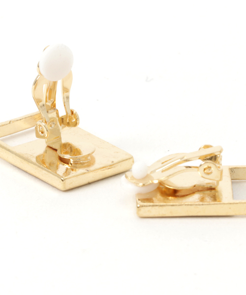 SMELLY（スメリー）の「SMELLY ナガシカクプレートイヤリング（イヤリング・レディース・ブラウン/グレー/カーキ・ONE）」の5枚目の写真