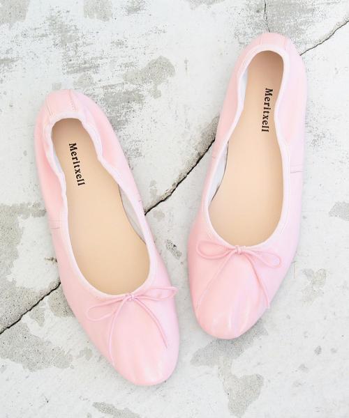 BEAUTY&YOUTH UNITED ARROWS（ビューティーアンドユースユナイテッドアローズ）の「＜MERITXELL＞∴レザーバレーシューズ ◆（バレエシューズ・レディース・ホワイト/ブラック/ライトピンク・38/36/39/37/35）」の6枚目の写真