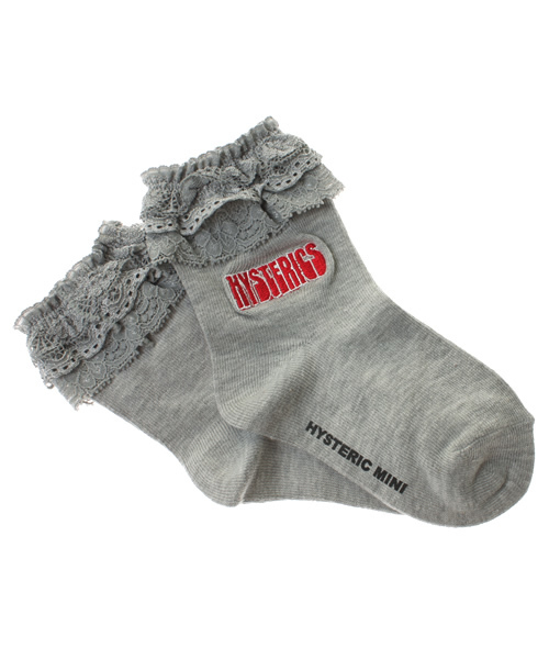 HYSTERIC MINI(ヒステリックミニ)の「Girl's レース付ソックス(ソックス/靴下・キッズ・ブラック/グレー/ピンク・13/16/19/22)」の4枚目の写真