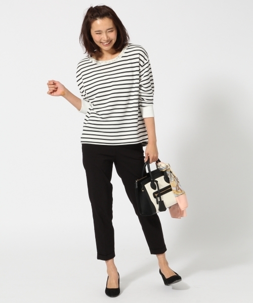 GLOBAL WORK（グローバルワーク）の「【吸水速乾】ＮＲトラウザー/734208（その他パンツ・レディース・ベージュ/ネイビー/ブラック/ライトグレー・SMALL/LARGE/MEDIUM）」の8枚目の写真