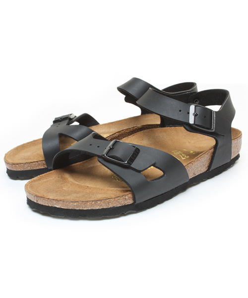 Birkenstock ブラック サンダル 38 Arizona - Birko-Flor (Regular Fit)(38 Black/ブラック