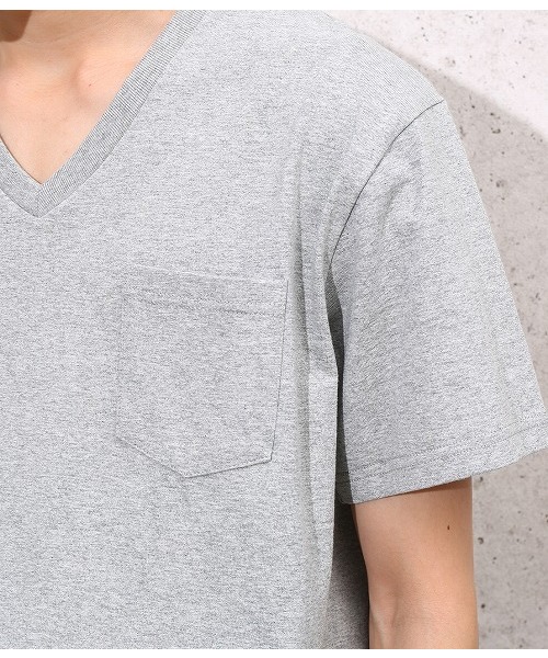 ADAM ET ROPE'(アダムエロペ)の「ヘビーVネックTシャツ(Tシャツ/カットソー・メンズ・ネイビー/グレー/ホワイト/ダークブラウン・L/M/S)」の5枚目の写真