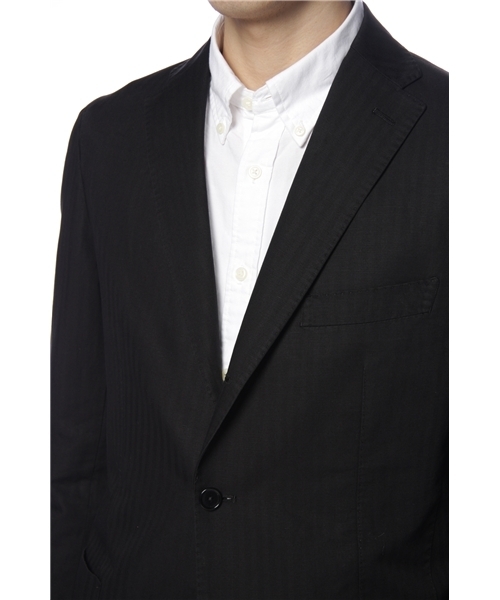 UNITED ARROWS（ユナイテッドアローズ）の「UA コットンリネンヘリンボーンウォッシュドスーツ（セットアップ・メンズ・ブラック/ブラウン・42/44/46/48/50/52）」の6枚目の写真