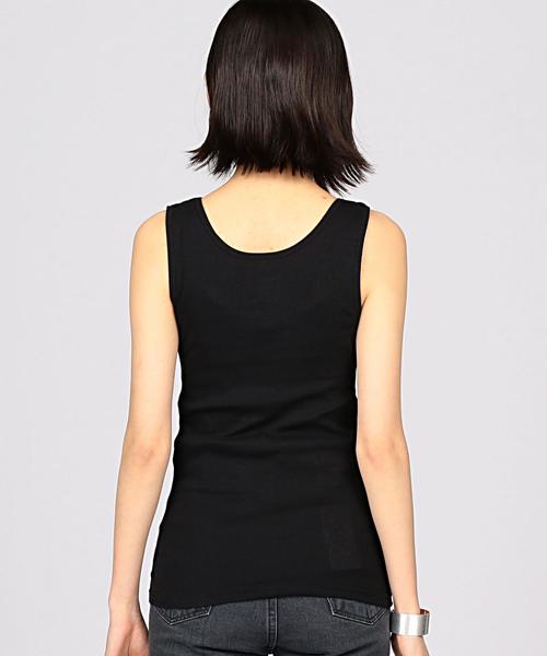 HANES（ヘインズ）の「Hanes（ヘインズ） Undies RIB タンクトップ ◆（タンクトップ・レディース・ホワイト/ブラック/ライトグレー・FREE）」の4枚目の写真