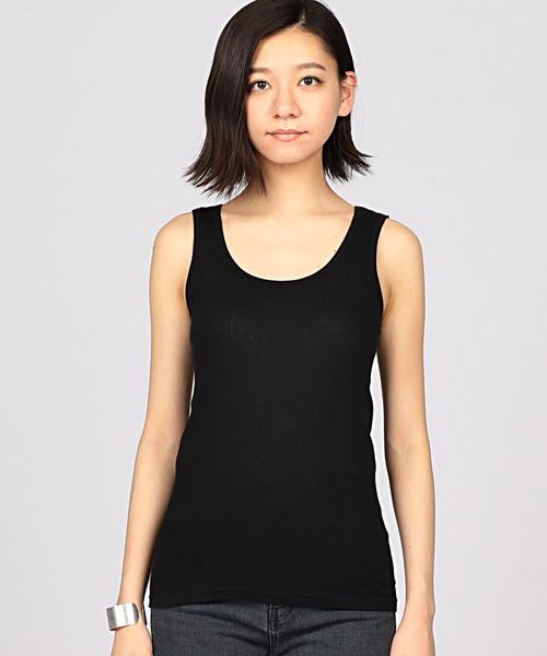 HANES（ヘインズ）の「Hanes（ヘインズ） Undies RIB タンクトップ ◆（タンクトップ・レディース・ホワイト/ブラック/ライトグレー・FREE）」の5枚目の写真