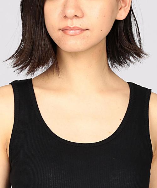 HANES（ヘインズ）の「Hanes（ヘインズ） Undies RIB タンクトップ ◆（タンクトップ・レディース・ホワイト/ブラック/ライトグレー・FREE）」の12枚目の写真