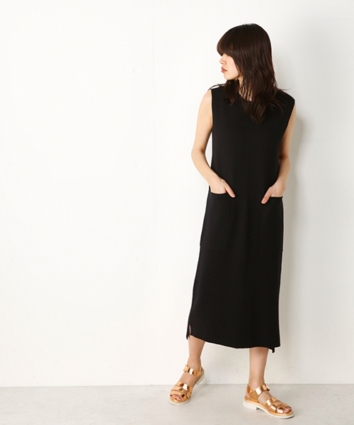 SLY(スライ)の「BIG POCKET LONG TOPS(タンクトップ・レディース・ホワイト/ブラック/カーキ・FREE)」の2枚目の写真