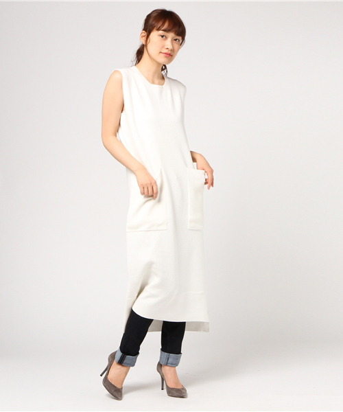 SLY(スライ)の「BIG POCKET LONG TOPS(タンクトップ・レディース・ホワイト/ブラック/カーキ・FREE)」の13枚目の写真