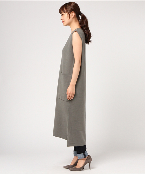 SLY(スライ)の「BIG POCKET LONG TOPS(タンクトップ・レディース・ホワイト/ブラック/カーキ・FREE)」の5枚目の写真