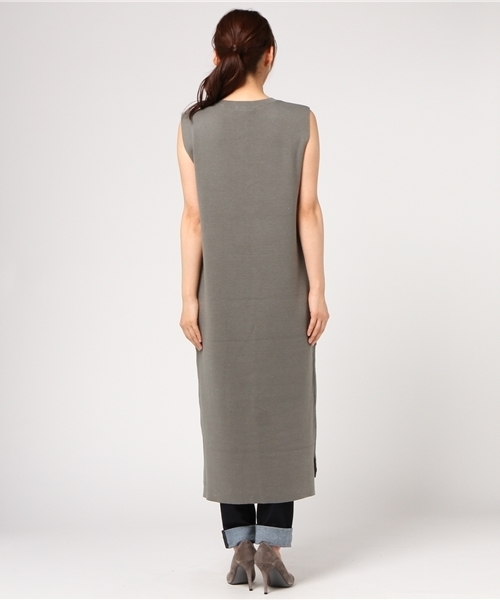 SLY(スライ)の「BIG POCKET LONG TOPS(タンクトップ・レディース・ホワイト/ブラック/カーキ・FREE)」の6枚目の写真