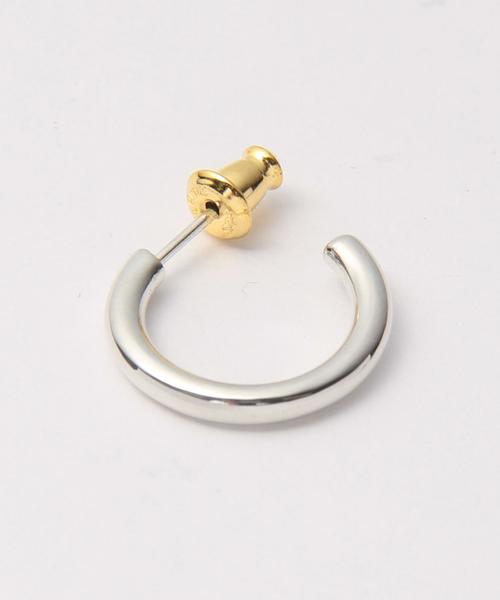 BEAUTY&YOUTH UNITED ARROWS（ビューティーアンドユースユナイテッドアローズ）の「BY シルバー フープ ピアス M ◇：（ピアス（片耳用）・メンズ・シルバー・FREE）」の3枚目の写真