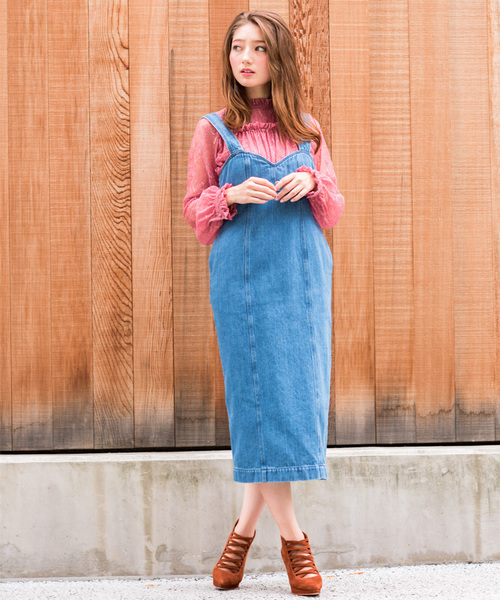 セール デニムタイトストラップワンピース ワンピース ワンピース Deicy デイシー のファッション
