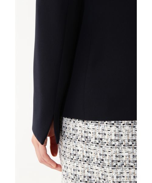 22 OCTOBRE（ヴァンドゥ－オクトーブル）の「◆ノーカラーストレッチジャケット（ノーカラージャケット・レディース・ベージュ/ネイビー・40/38/36）」の18枚目の写真