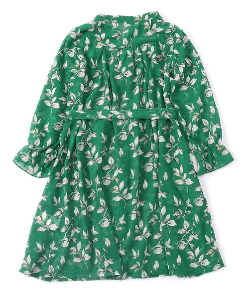 Right-on（ライトオン）の「【MPS】花柄フリルシャツディガン（シャツワンピース・キッズ・グリーン・100/110/120/130/140）」の5枚目の写真