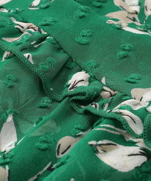 Right-on（ライトオン）の「【MPS】花柄フリルシャツディガン（シャツワンピース・キッズ・グリーン・100/110/120/130/140）」の9枚目の写真