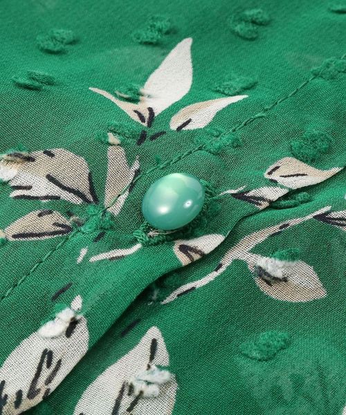 Right-on（ライトオン）の「【MPS】花柄フリルシャツディガン（シャツワンピース・キッズ・グリーン・100/110/120/130/140）」の10枚目の写真