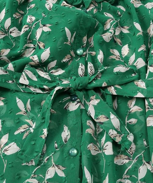 Right-on（ライトオン）の「【MPS】花柄フリルシャツディガン（シャツワンピース・キッズ・グリーン・100/110/120/130/140）」の11枚目の写真