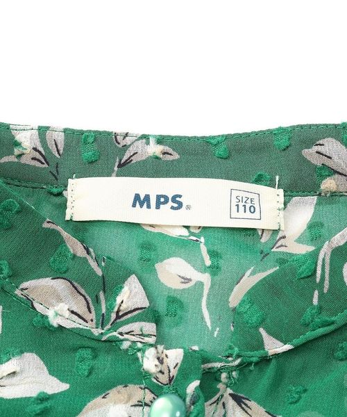 Right-on（ライトオン）の「【MPS】花柄フリルシャツディガン（シャツワンピース・キッズ・グリーン・100/110/120/130/140）」の12枚目の写真