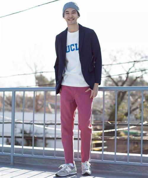 coen(コーエン)の「(セットアップ企画)ナイロンPUストレッチテーラードジャケット(テーラードジャケット・メンズ・ブラック/オリーブ/ネイビー・MEDIUM/X-LARGE/LARGE/SMALL)」の4枚目の写真