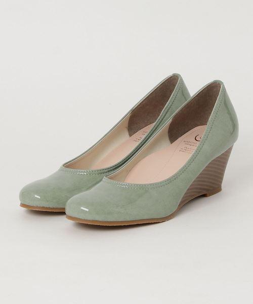 salle de bal（サルデバル）の「【MAISONS LAFFITTE/メゾンラフィット】レインウエッジパンプス  防水シューズ レインシューズ（パンプス・レディース・ピンク/グリーン/ブラック/グレー・24.5㎝/23cm/24.5cm/23.5㎝/22.5cm/24㎝/23.5cm/24cm）」の10枚目の写真