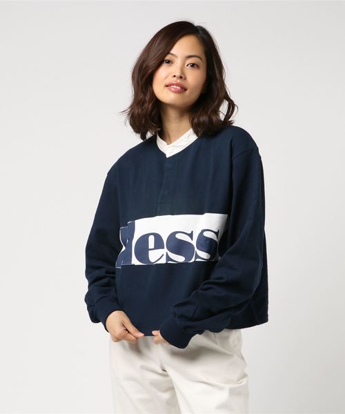 LOWRYS FARM（ローリーズファーム）の「ｅｌｌｅｓｓｅ／ラガーシャツ　784630 （Tシャツ/カットソー・レディース・ブルー/ネイビー/オフホワイト・LARGE/MEDIUM）」の7枚目の写真