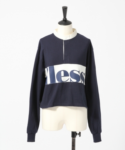 LOWRYS FARM（ローリーズファーム）の「ｅｌｌｅｓｓｅ／ラガーシャツ　784630 （Tシャツ/カットソー・レディース・ブルー/ネイビー/オフホワイト・LARGE/MEDIUM）」の9枚目の写真