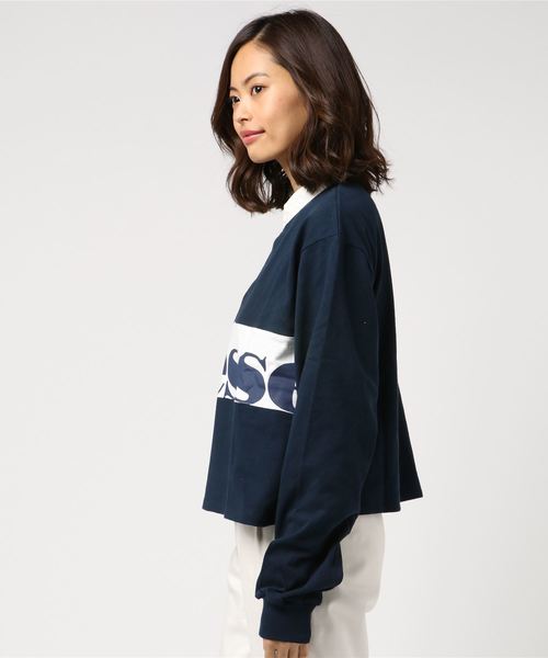 LOWRYS FARM（ローリーズファーム）の「ｅｌｌｅｓｓｅ／ラガーシャツ　784630 （Tシャツ/カットソー・レディース・ブルー/ネイビー/オフホワイト・LARGE/MEDIUM）」の4枚目の写真
