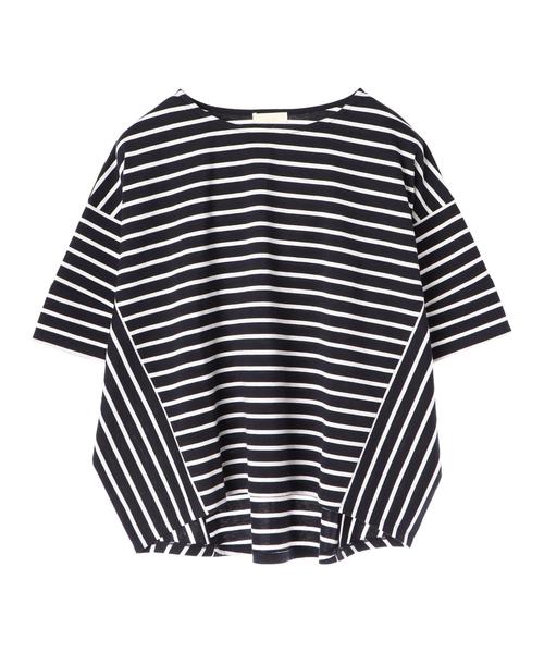 earth music&ecology(アースミュージックアンドエコロジー)の「・ボーダードルマンTシャツ(Tシャツ/カットソー・レディース・ネイビー/オフホワイト/ライトブラウン/ブラック・FREE)」の8枚目の写真