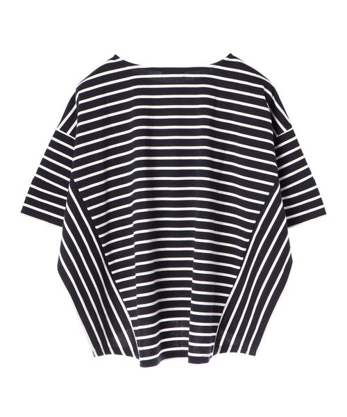 earth music&ecology(アースミュージックアンドエコロジー)の「・ボーダードルマンTシャツ(Tシャツ/カットソー・レディース・ネイビー/オフホワイト/ライトブラウン/ブラック・FREE)」の12枚目の写真