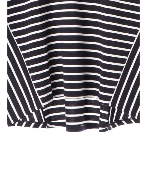 earth music&ecology(アースミュージックアンドエコロジー)の「・ボーダードルマンTシャツ(Tシャツ/カットソー・レディース・ネイビー/オフホワイト/ライトブラウン/ブラック・FREE)」の15枚目の写真