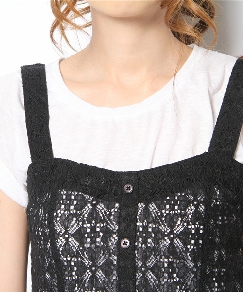 WEGO（ウィゴー）の「WEGO/レースビスチェ（その他トップス・レディース・ホワイト/ブラック・FREE）」の6枚目の写真