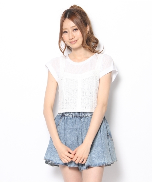 WEGO（ウィゴー）の「WEGO/レースビスチェ（その他トップス・レディース・ホワイト/ブラック・FREE）」の9枚目の写真