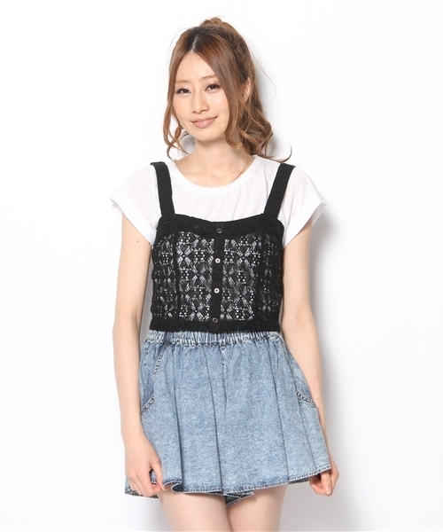 WEGO（ウィゴー）の「WEGO/レースビスチェ（その他トップス・レディース・ホワイト/ブラック・FREE）」の10枚目の写真