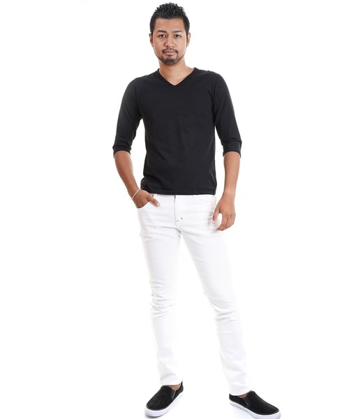 おしゃれスタ（オシャレスタ）の「ストレッチスキニーパンツ(IR) レディース メンズ（その他パンツ・メンズ・ホワイト/ブラック/ベージュ/グレー/カーキ/ブルー/ホワイト系その他/ブラック系その他/ワイン/チャコールグレー/ライトベージュ・S/M/L/XL）」の14枚目の写真