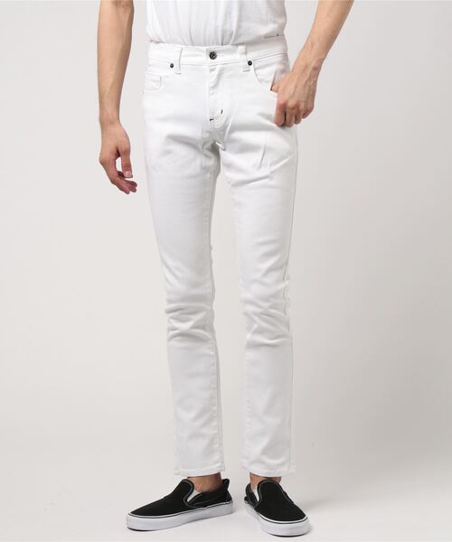 おしゃれスタ（オシャレスタ）の「ストレッチスキニーパンツ(IR) レディース メンズ（その他パンツ・メンズ・ホワイト/ブラック/ベージュ/グレー/カーキ/ブルー/ホワイト系その他/ブラック系その他/ワイン/チャコールグレー/ライトベージュ・S/M/L/XL）」の2枚目の写真