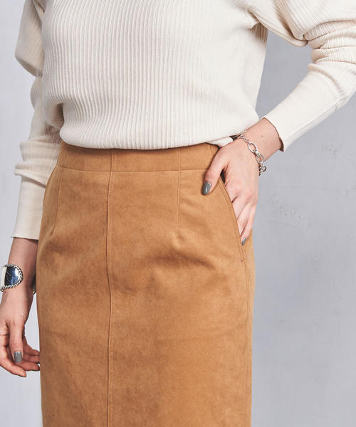 UNITED ARROWS(ユナイテッドアローズ)の「UWSC フェイクスエード タイトスカート(スカート・レディース・オリーブ/ベージュ/パープル・38/36/40)」の14枚目の写真